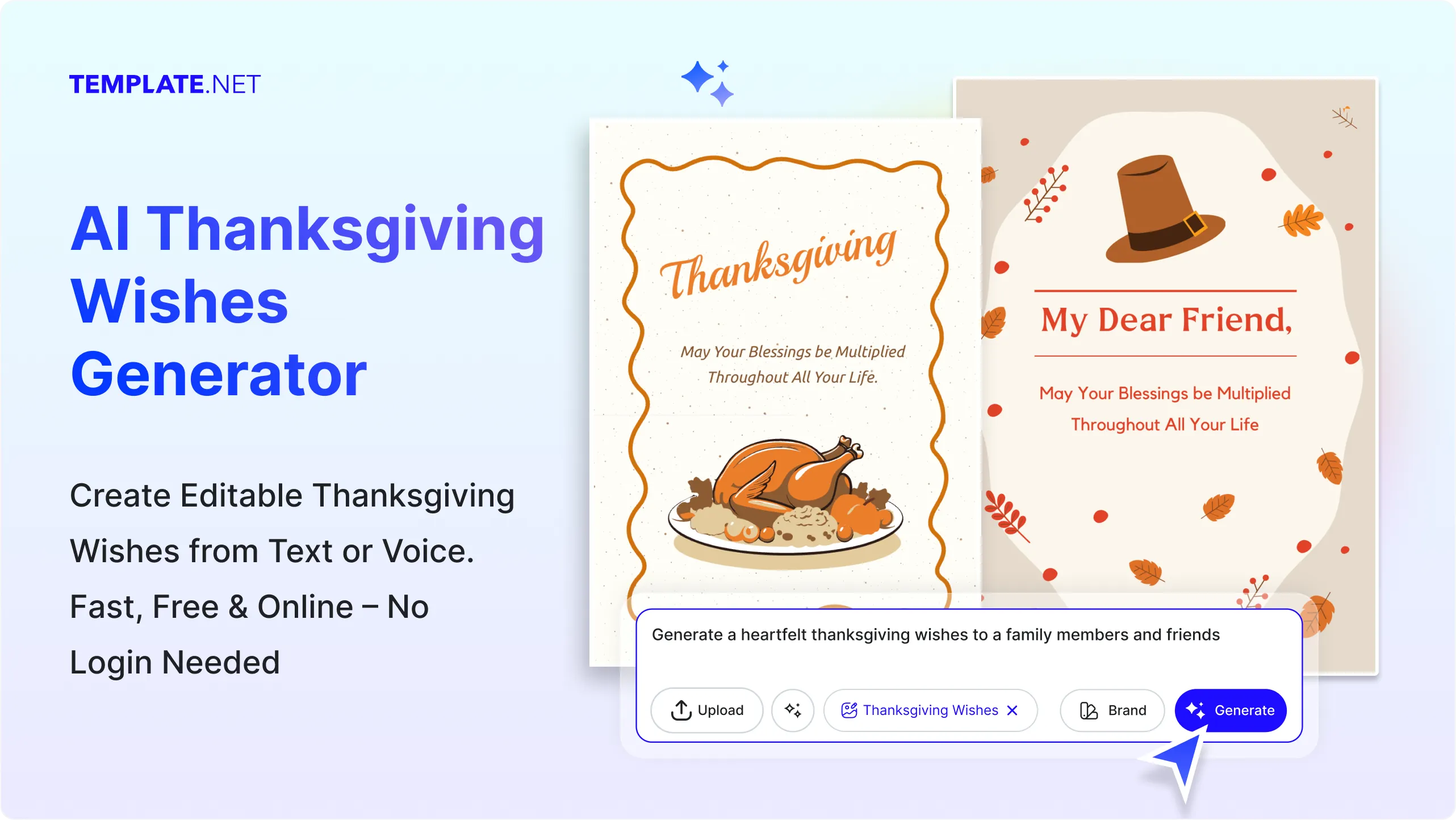 Free AI Thanksgiving Wishes Generator, Free Thanksgiving Message Maker Online